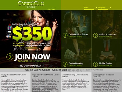 Gaming Club Casino Screenshot